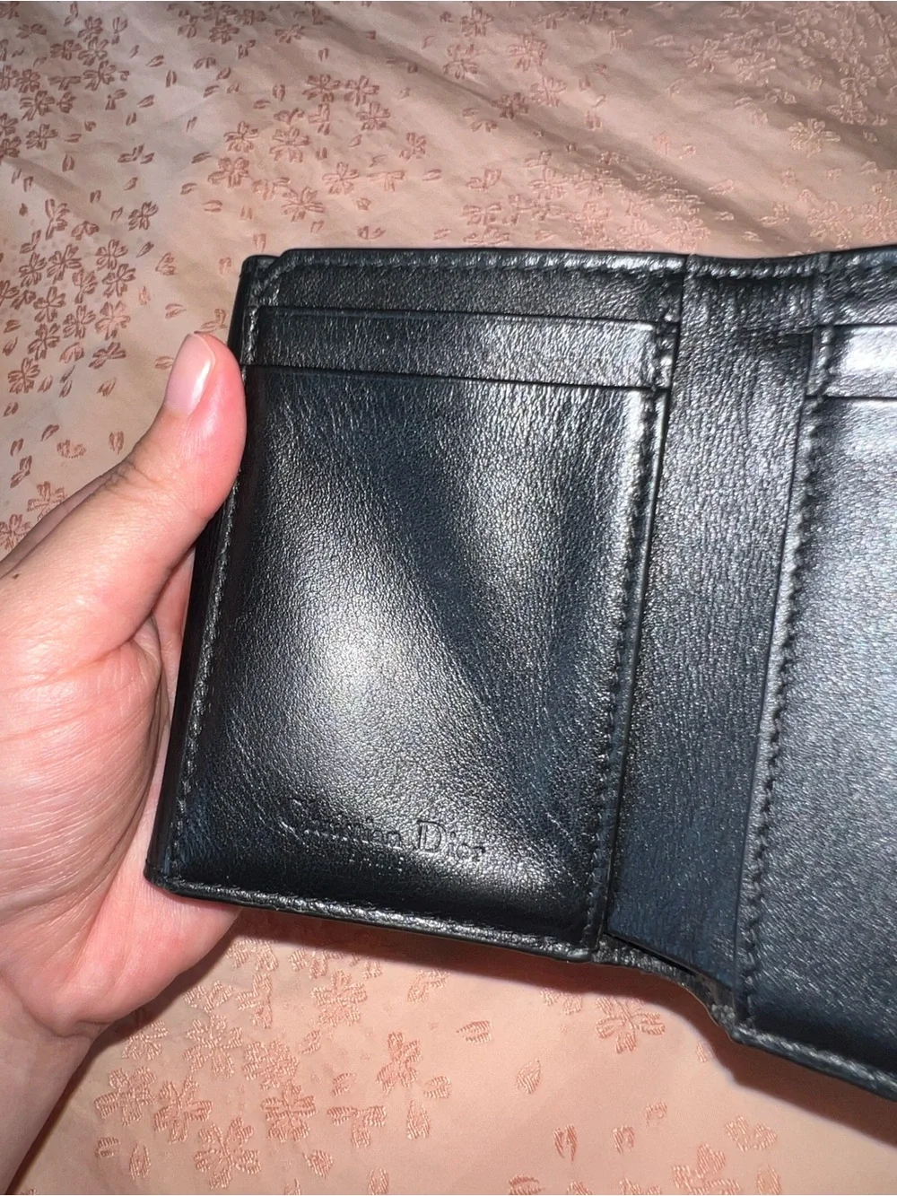 Lady Dior Cannage Lotus Wallet - AUTHENTIC